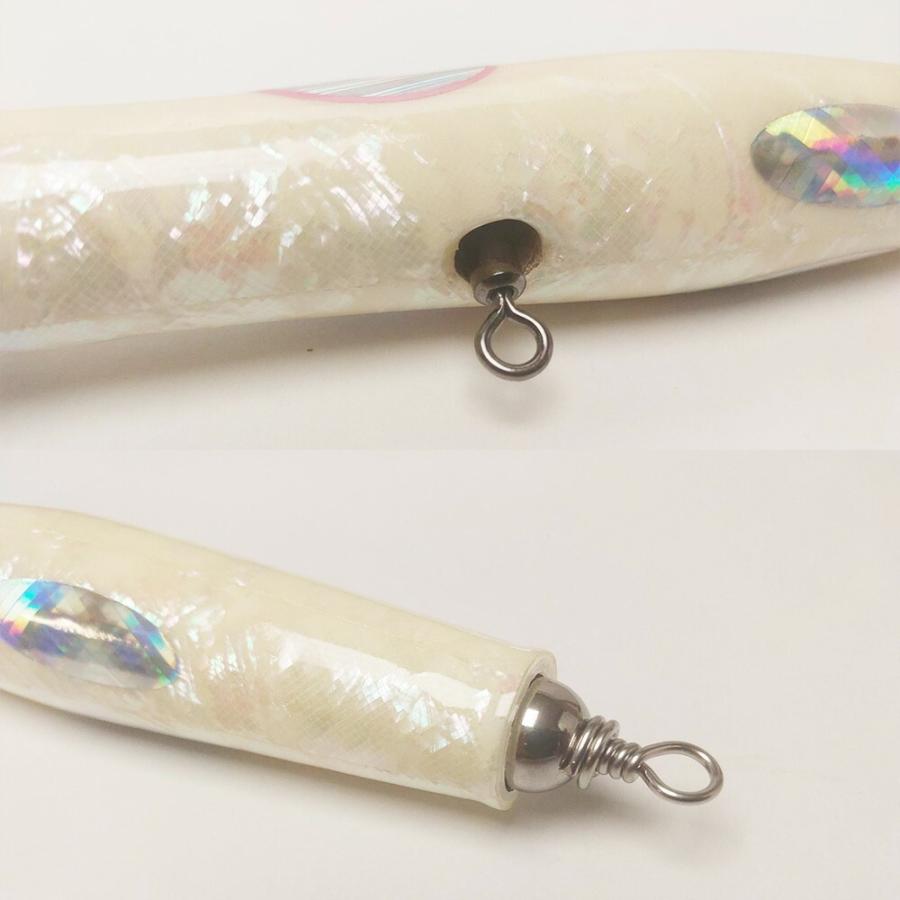 即納 新品 未使用 貝田ルアー トランペット 170 ホワイトアワビ トップ