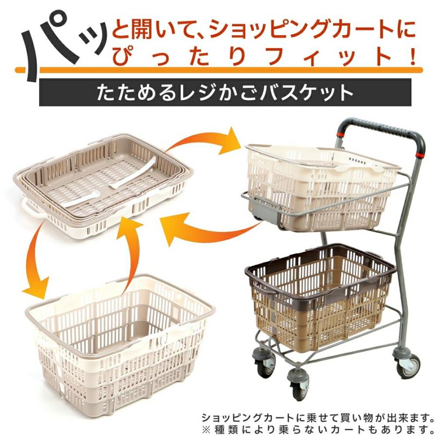 サンコー 【毎日発送！ 日本製】 たためるレジカゴ 買い物カゴ