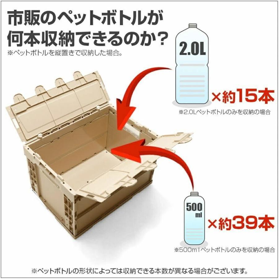 5個セット 日本製 コンテナボックス 折りたたみ 大型 蓋付き 50L 耐荷重 160kg オリコン 折りたたみコンテナ 折り畳みコンテナ_13