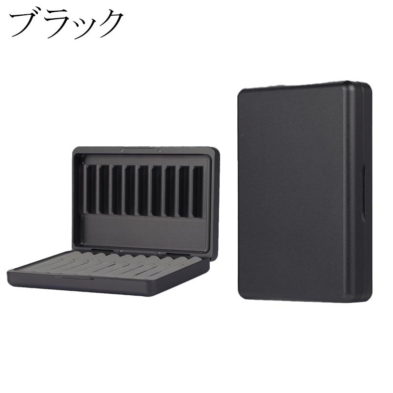 アイコスヒートスティック専用ケース アルミ合金 ブラック 加熱式 たばこ カートリッジ 収納ケース アルミ合金製 ヒート