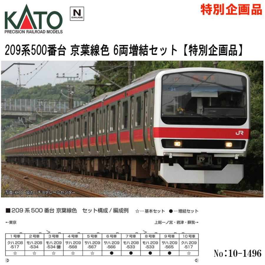 KATO 209系500番台 京葉線 10-1495 10-1496 KATO 10-1495/10-1496 209系500番台 京葉線色 6両基本/4両増結