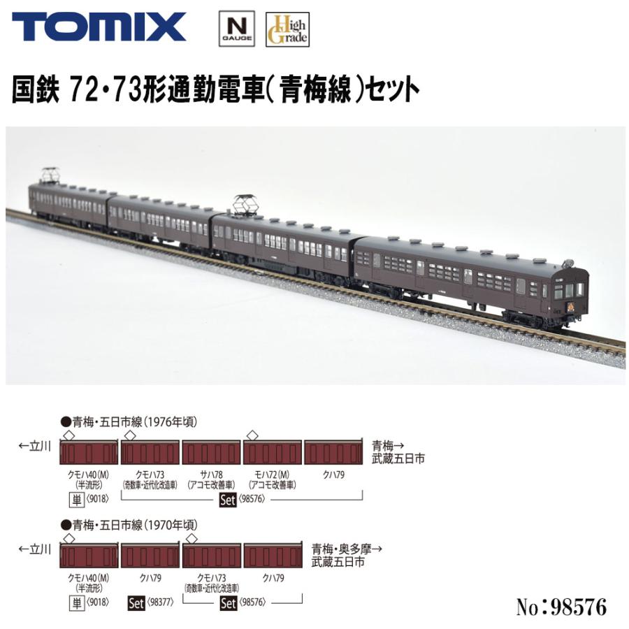 トミックス 予約 2026年2月予定 No:98576 TOMIX 国鉄 72・73形通勤電車