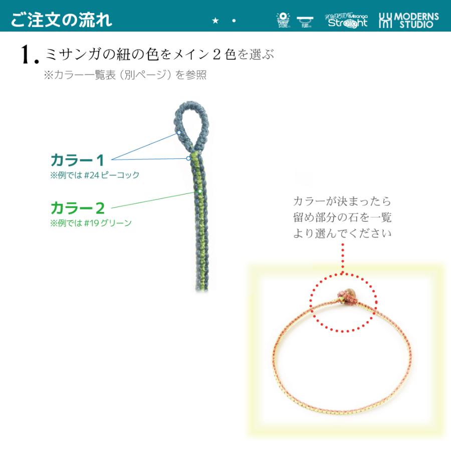 玉留め ストレート ミサンガ アンクレット 全38色 レディース オーダー 細め アクセサリー 天然石 パワーストーン |  | 03