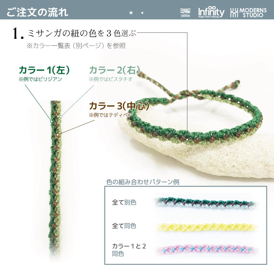 インフィニティ ミサンガ アンクレット 全38色 メンズ つけっぱなし