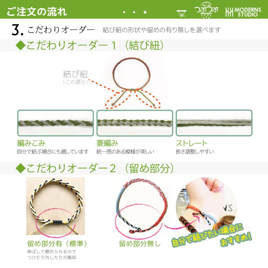 つぶつぶ ミサンガ アンクレット 全38色 メンズ 重ね織り模様 開運
