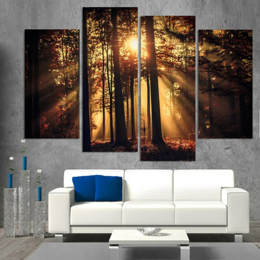 ショッピング格安 森林の日の出 サイズ 大 壁 アート パネル モダン 綺麗 おしゃれ インテリア Moderntrend Www Apartea Fr