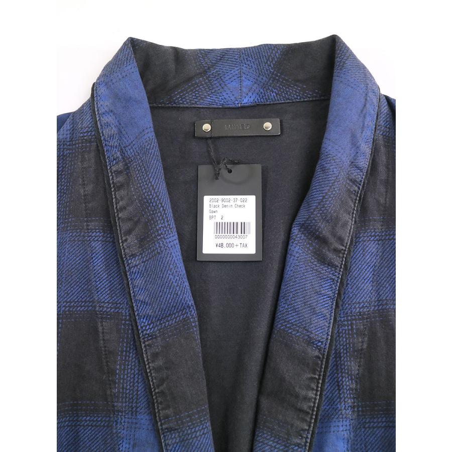 Minedenim マインデニム ss Black Denim Check Gawn チェックガウンコート ブルー 2 メンズ 1 Modescape Ys 通販 Yahoo ショッピング