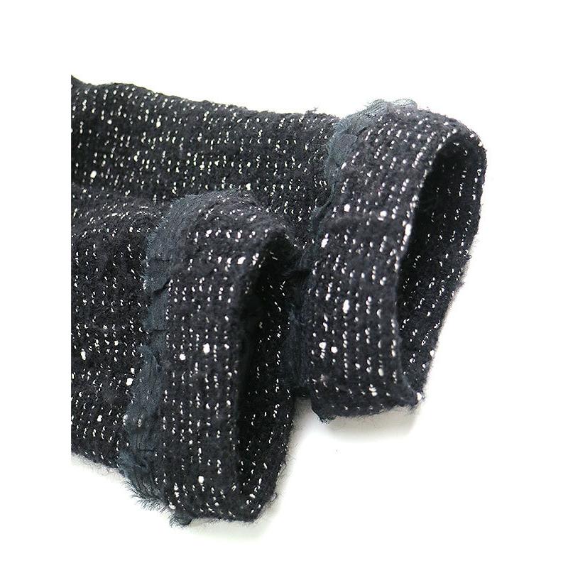 激安単価で Rene ルネ Tissue社生地 オーガンフリルツイードノーカラーコート ブラック 34 レディース 美しい Zoetalentsolutions Com