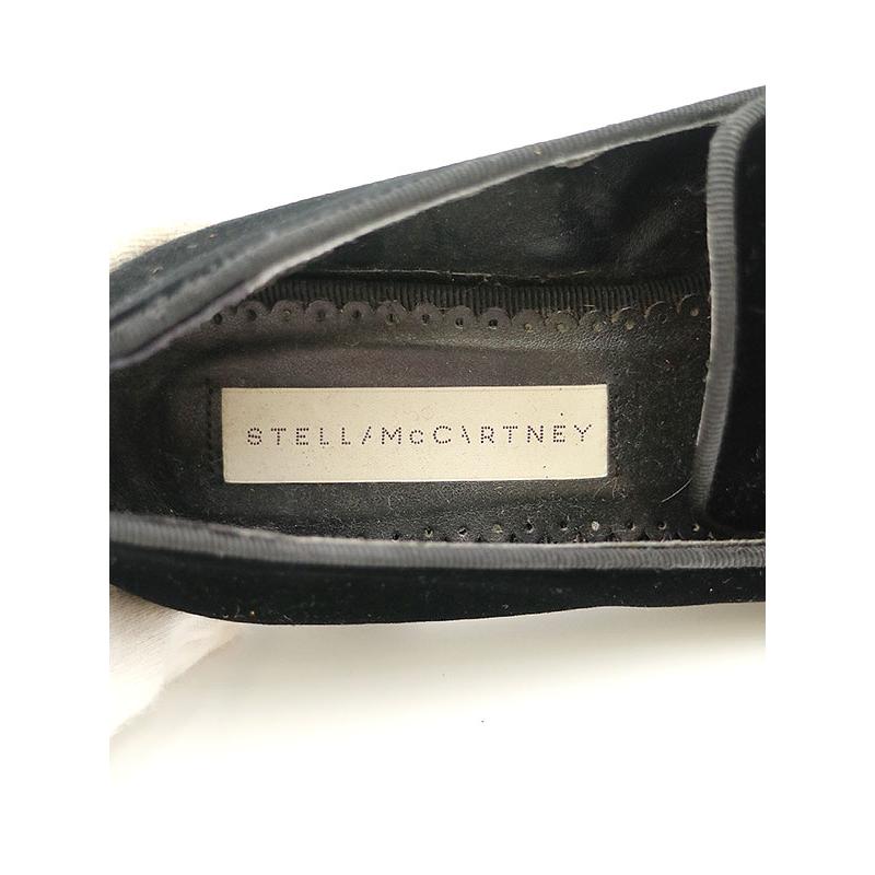 TELLA McCARTNEY ステラマッカートニー リボンデザインベロアシューズ ブラック サイズ:35.5 レディース