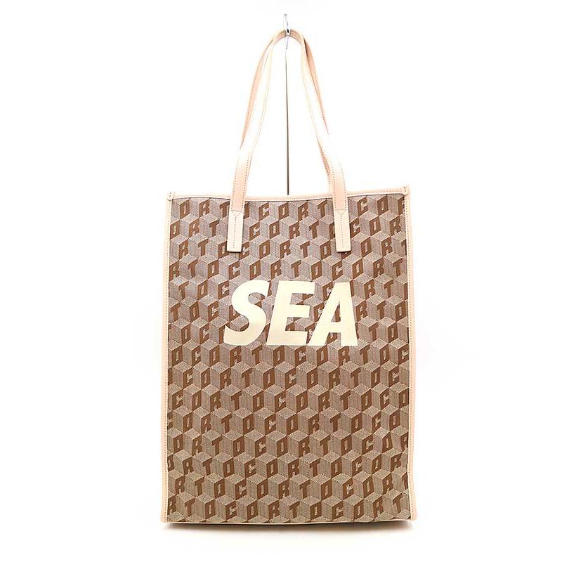 corto moltedo×WIND AND SEA コルトモルテド×ウィンダンシー WDS Monogram Tote Bag トートバッグ ベージュ メンズ :1-240001071153