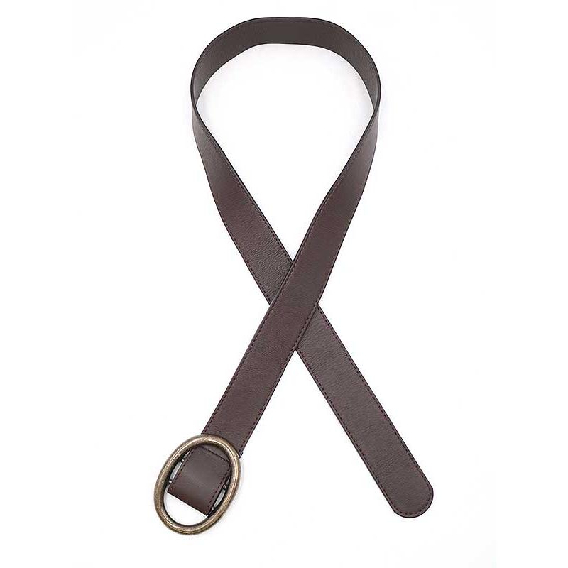 CLANE クラネ 21AW CIRCLE BUCKLE WIDE BELT ベルト ブラウン