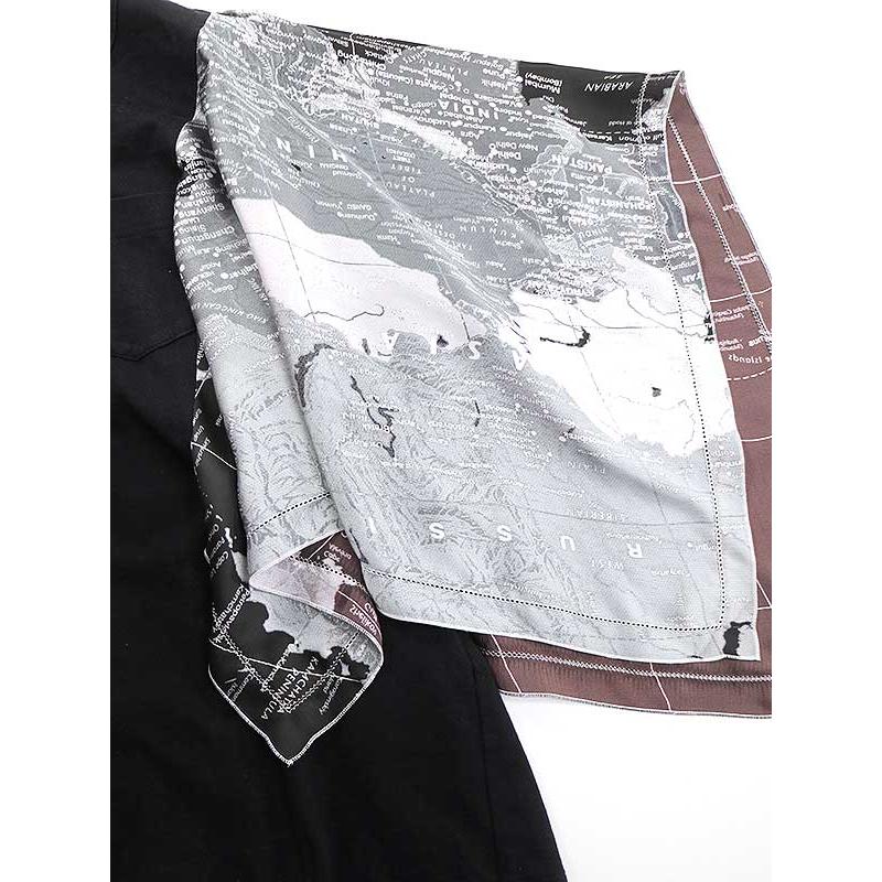 sacai サカイ 20SS world map ワールドマップスカーフドッキングT