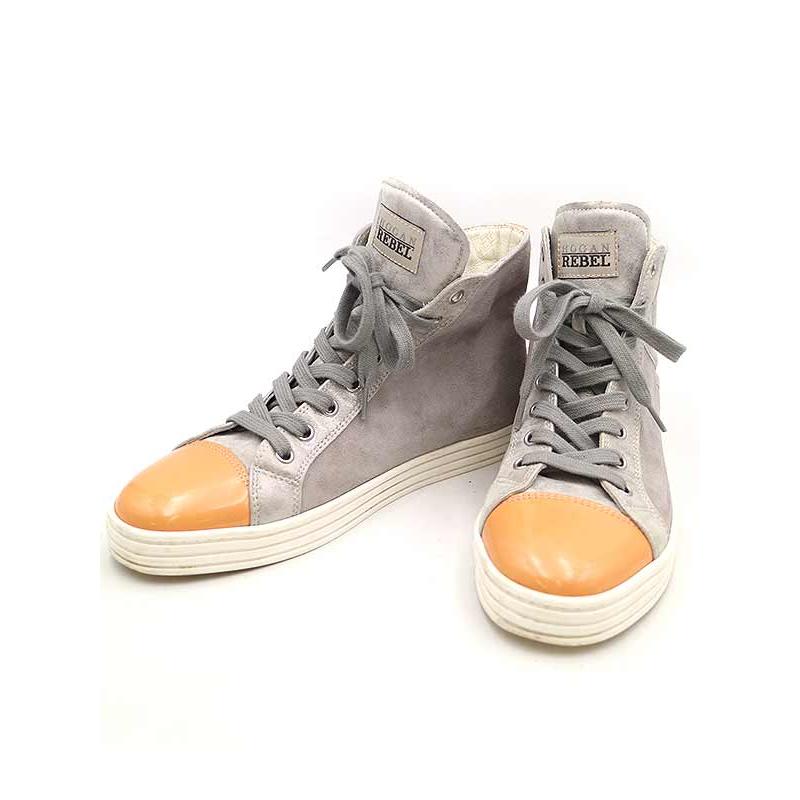 HOGAN REBEL ホーガン レベル スウェードハイカットスニーカー グレー