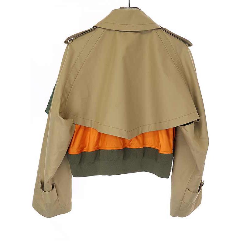 sacai サカイ 22SS Cotton Gabardine Mix Blouson クロップドブルゾン