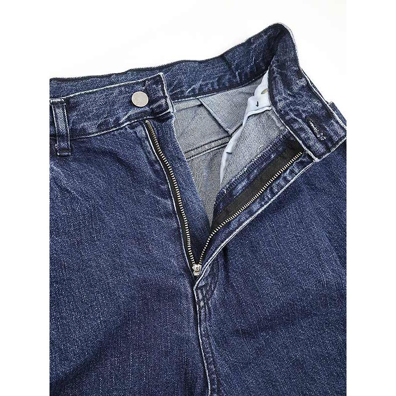 Edwina Horl エドウィナホール ワイドタックデニムパンツ インディゴ