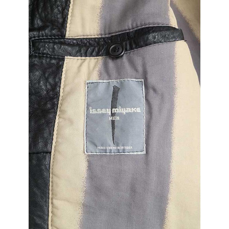 ISSEY MIYAKE イッセイミヤケ 筆タグ 80's ボア切替ラムレザー
