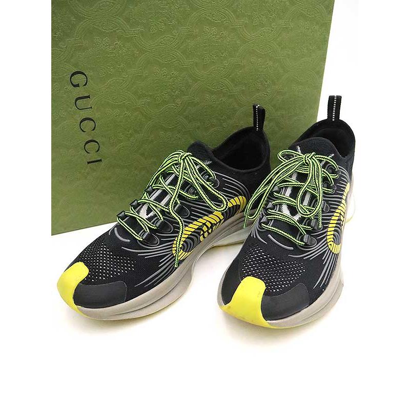 GUCCI グッチ RUN テクニカルニット ランナースニーカー ブラック