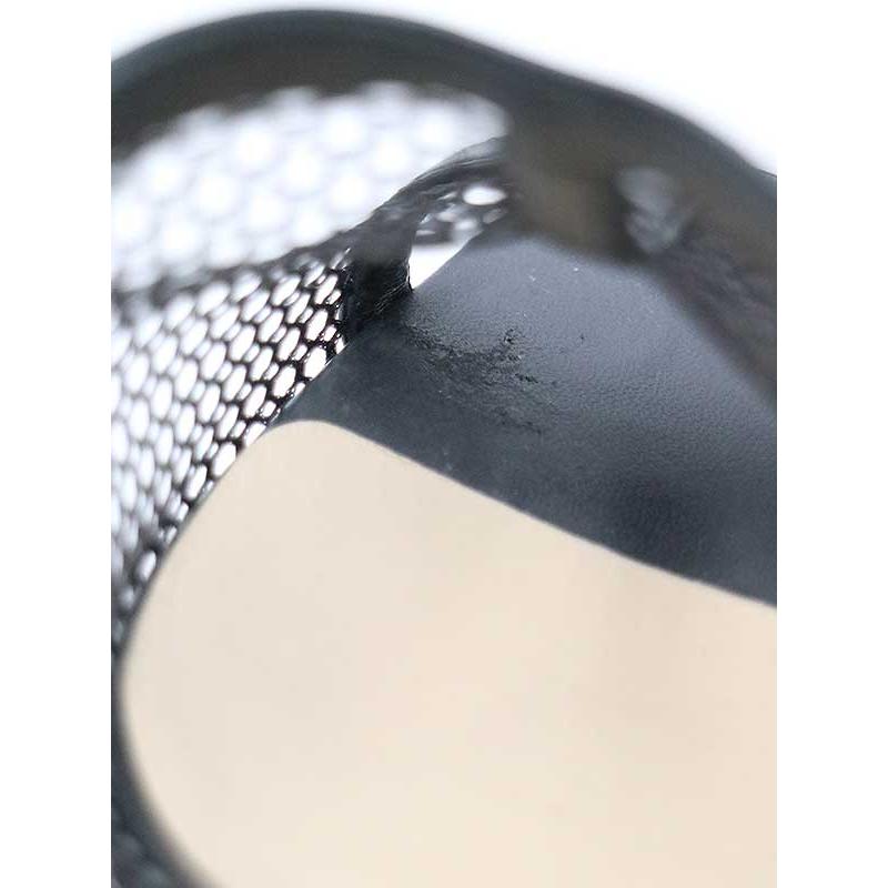 JIMMY CHOO ジミー チュウ Joud 85 レザーメッシュサンダル ブラック