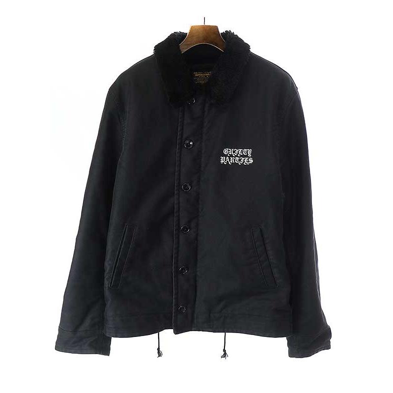 WACKO MARIA ワコマリア N-1 ボアデッキジャケット ブラック メンズ