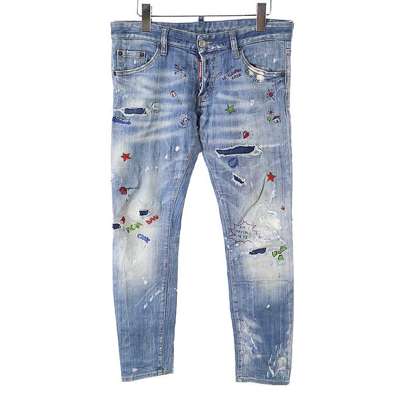 DSQUARED2 ディースクエアード 18SS REGULAR CLEMENT JEAN ユーズド
