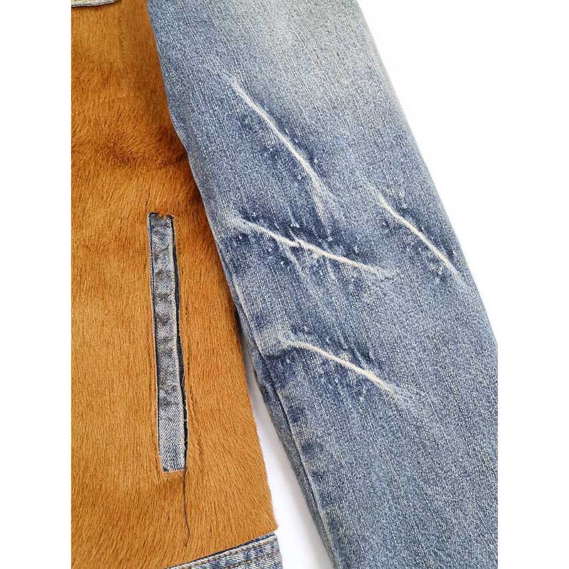 ドルチェガッバーナ デニムジャケット Gジャン 馬毛 46 アウター