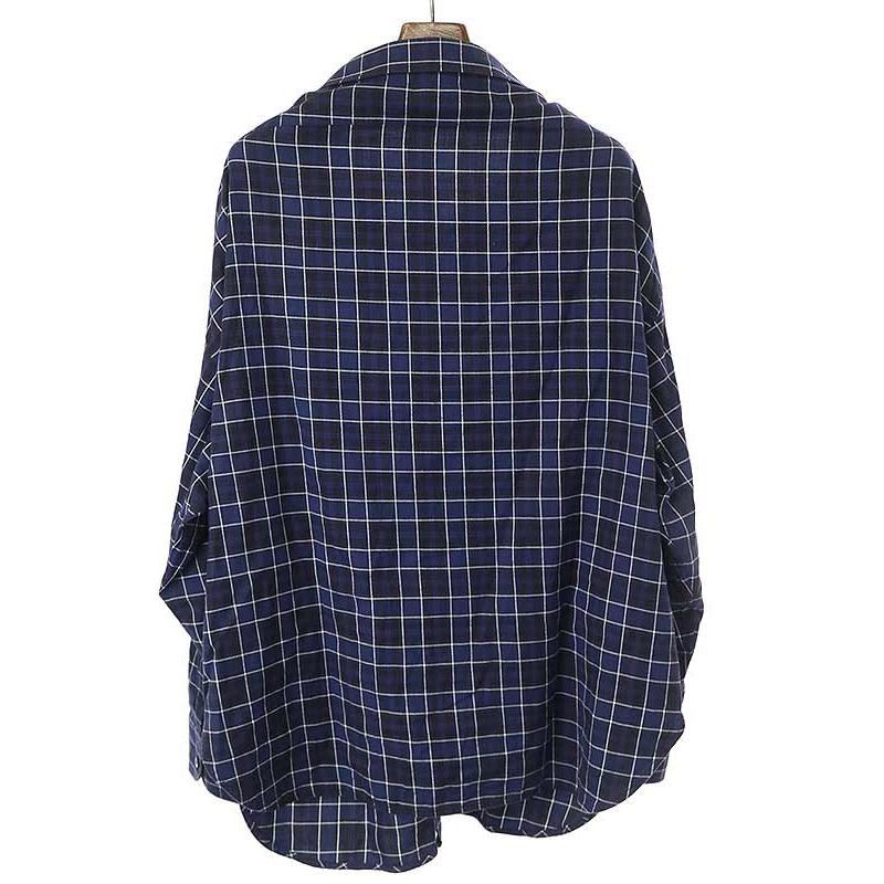 BALENCIAGA バレンシアガ オーバーサイズデザインチェックシャツ