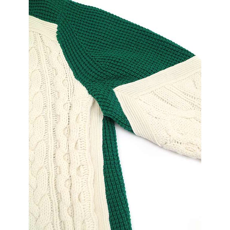 sacai サカイ 21AW HOLIDAY COLLECTION ケーブル編み切替ニット