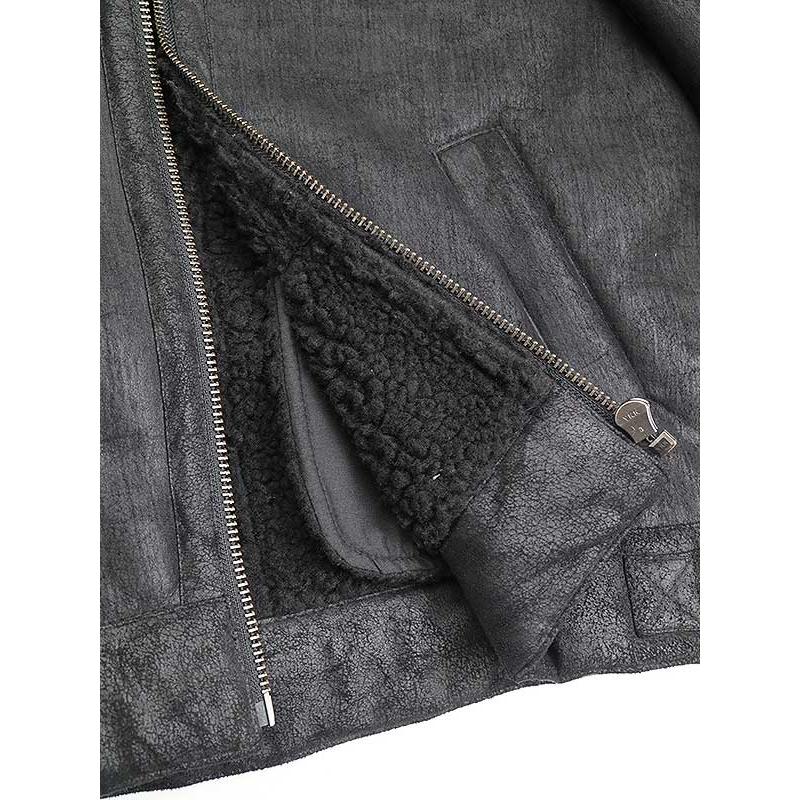 PERVERZE パーバーズ バイアスカラーエコムートンジャケット ブラック