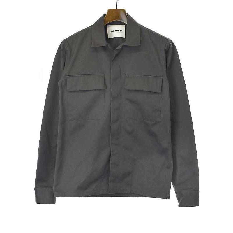 JIL SANDER ジルサンダー 19AW フラップポケット比翼シャツジャケット グレー サイズ:38 メンズ  :1-240001084837:MODESCAPE Yahoo!ショップ - 通販 - Yahoo!ショッピング