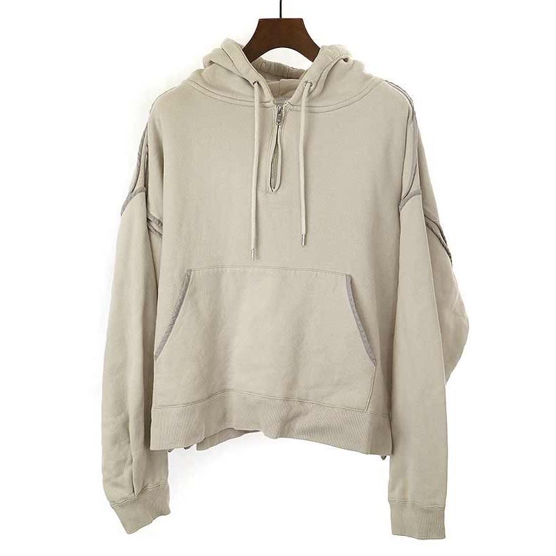 ポイント5倍 YOKE【別注】OVERSIZED PIPING HALF ZIP PARKA - パーカー