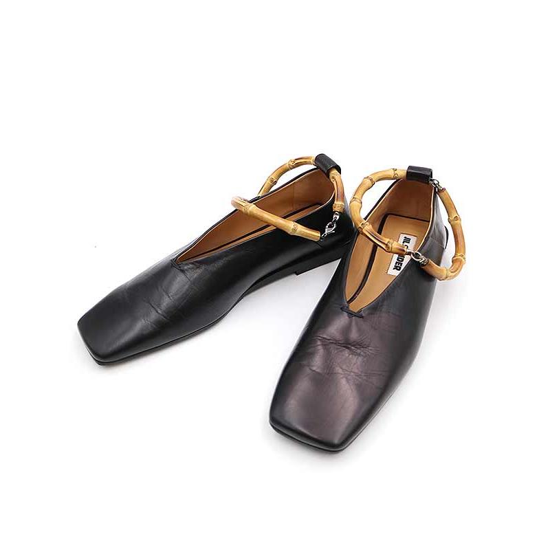 超大特価 値下 Jil ジルサンダー バンブー フラット パンプス sander