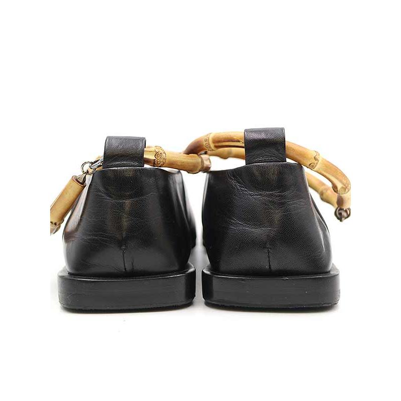 JIL SANDER ジルサンダー バンブーストラップ レザーフラットシューズ