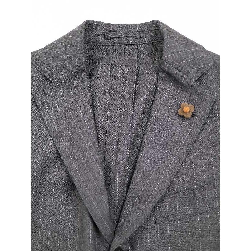 LARDINI ラルディーニ　スーツ　セットアップ　ストライプ　グレー　XL ラルディーニ セットアップスーツ グレー ストライプ サイズ38(M