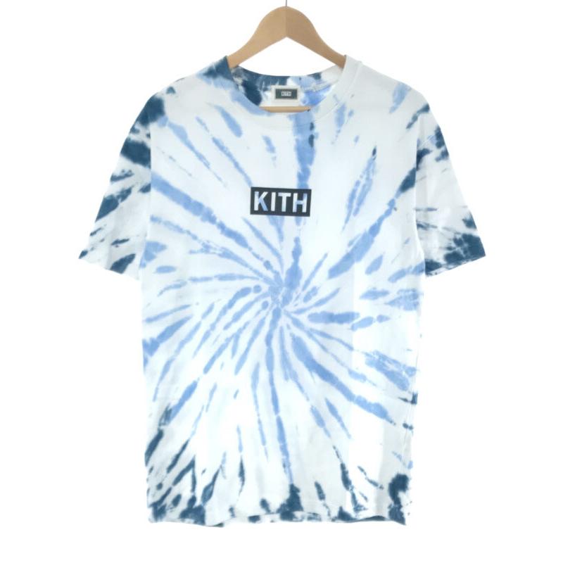 KITH キス Summer Tie Dye Tee タイダイロゴプリントTシャツ ブルー