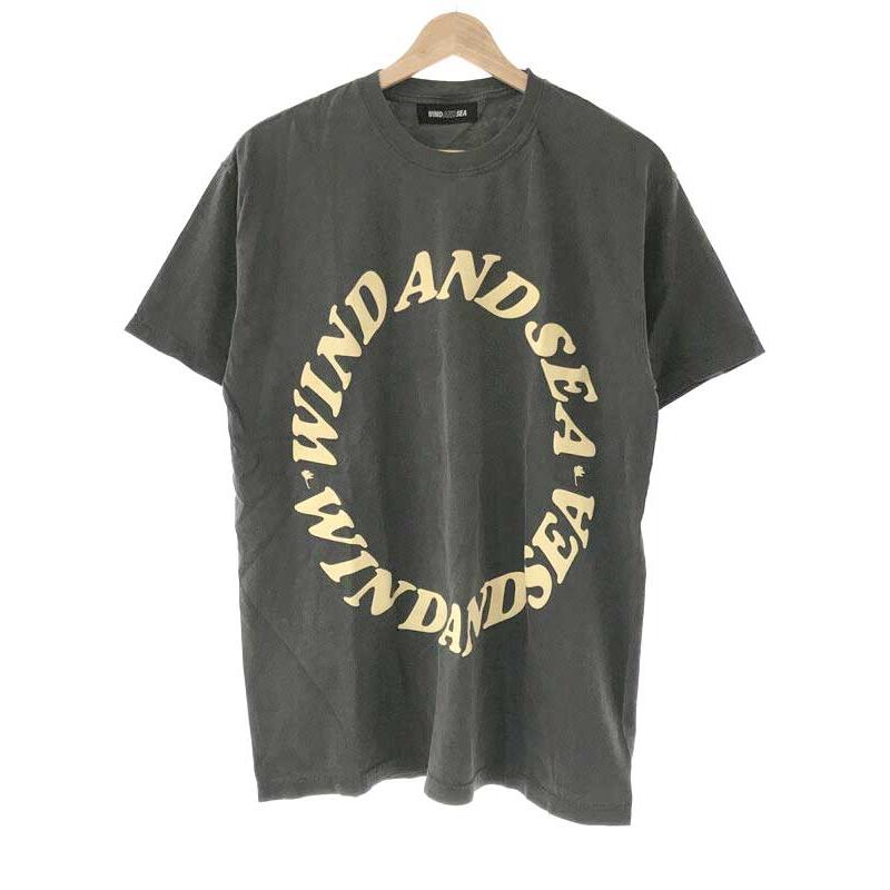WIND AND SEA ウィンダンシー サークルロゴプリントTシャツ グレー