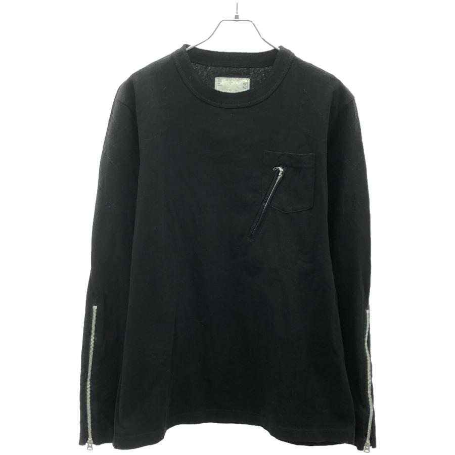 美品】sacai ドッキングスウェットシャツ サイドポケット有 ネイビー M