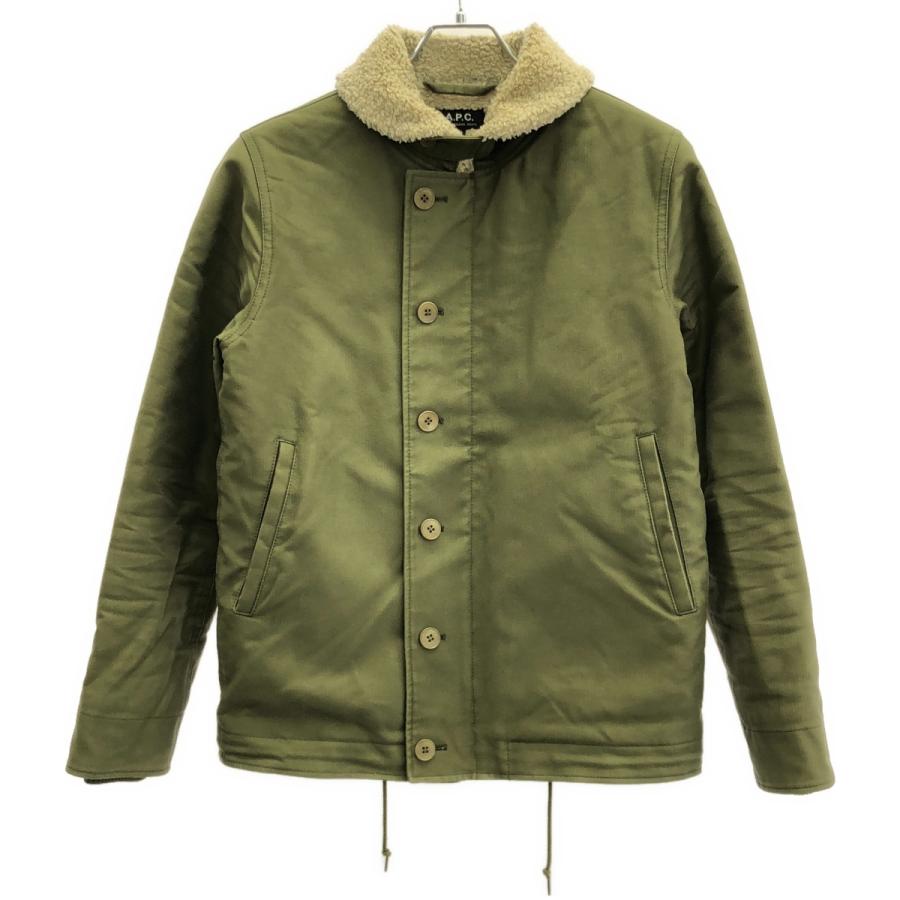 A.P.C. 　N-1 デッキジャケット　内ボア　ジャケット　カーキ　S A.P.C アーペーセー N-1 ボアデッキジャケット カーキ XS IT0753E70NGQ