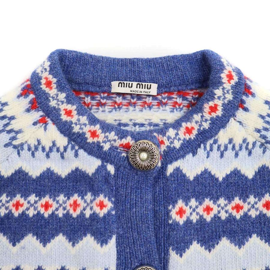 miu miu（ミュウミュウ） 19AW ノルディックウールニットカーディガン