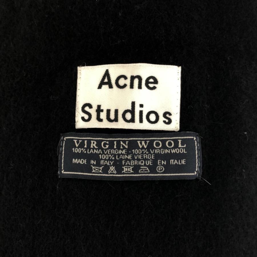 Acne Studios アクネストゥディオズ ウールフリンジ大判マフラー ブラック   IT0IKYDFEKBK｜modescape｜03