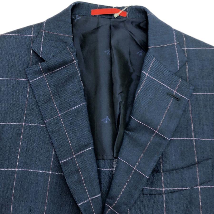 ISAIA（イザイア） チェック柄ウールテーラードジャケット ネイビー 48 