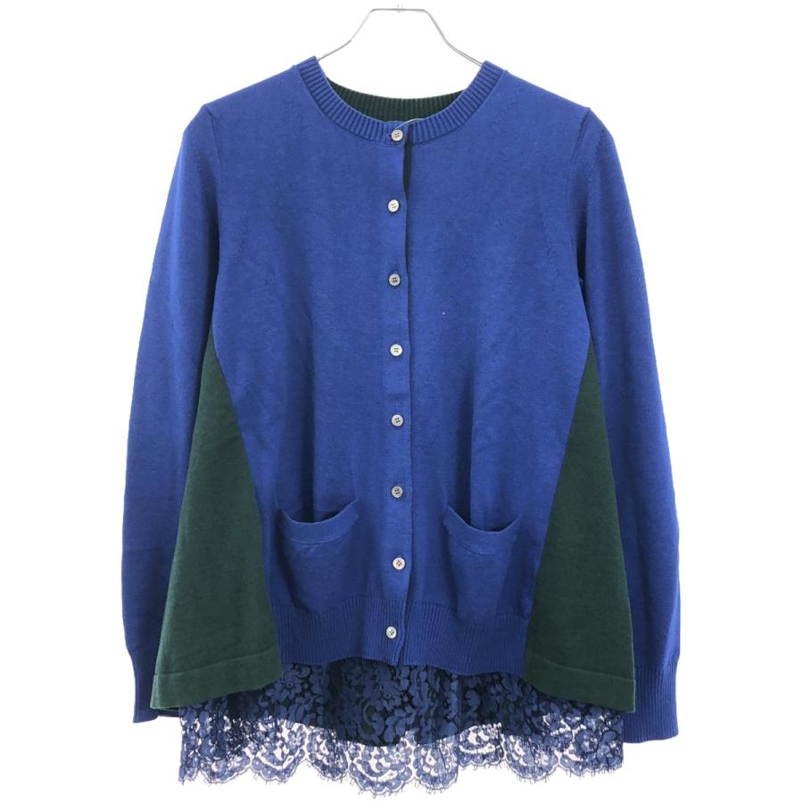 sacai サカイ 17AW パネルレースニットカーディガン 17-03326 sacai サカイ 17AW パネルレースニットカーディガン 17-03326