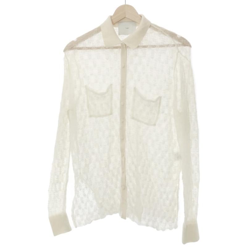 TAN タン 19AW ポインテールニットレイヤードシャツ アイボリー F 