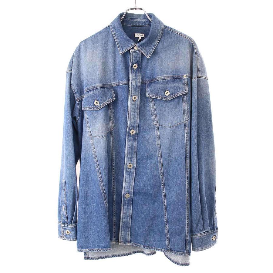 LOEWE（ロエベ） スラントオーバーデニムシャツ H526Y05X17 インディゴ