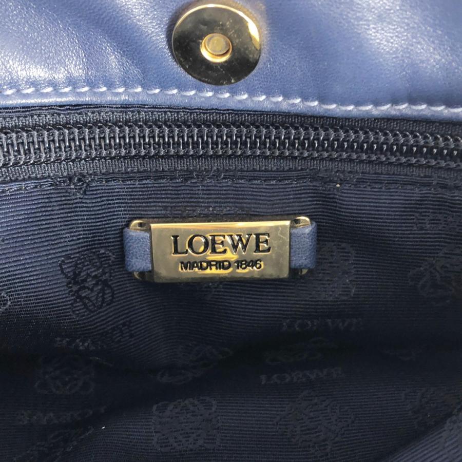 LOEWE（ロエベ） ヴィンテージ スクエアミニトートバッグ ブルー