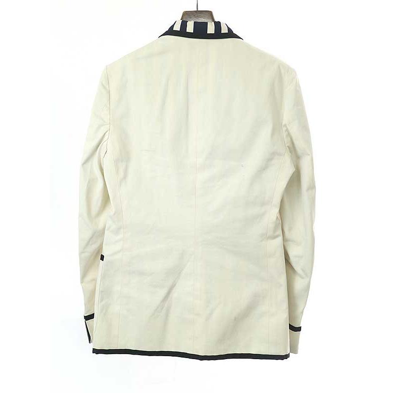 GUCCI グッチ 15SS リバーシブル マリンストライプ3Bジャケット ホワイト ブルー 46 370912 GUCCI（グッチ） 15SS リバーシブル マリンストライプ3Bジャケット