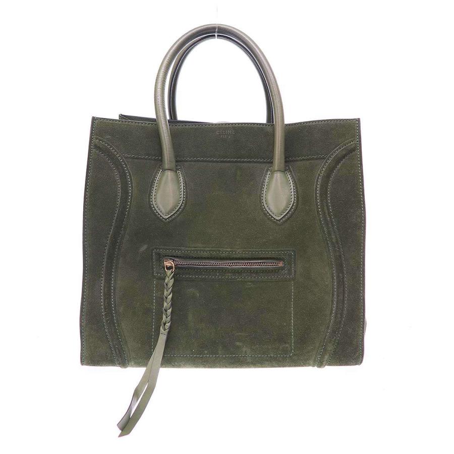 CELINE セリーヌ スエード ラゲージファントム トートバッグ カーキ CELINE（セリーヌ） スエード ラゲージファントム トートバッグ カーキ