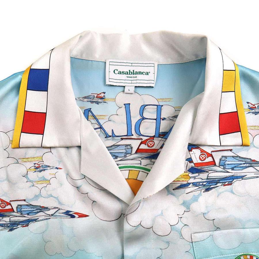 CASABLANCA カサブランカ 23AW Cuban Collar Long Sleeve Shirt シルク