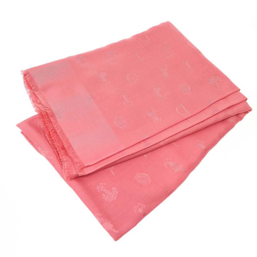 新品未使用DIORディオールロゴ入り大判ストール /フリンジ付き/タグ付