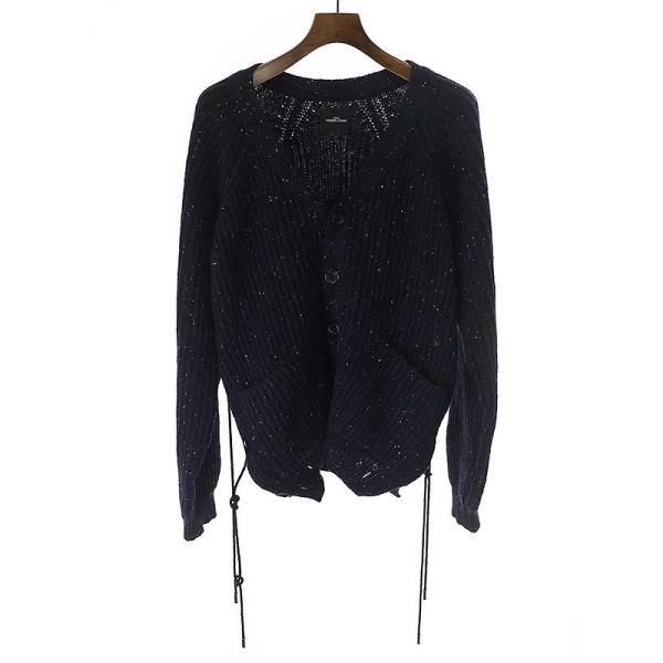 SYU.HOMME/FEMM シュウ オム フェム 21AW Laceup Knit Cardigan レース 
