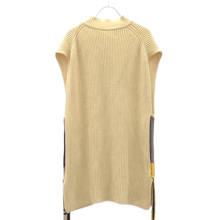 JIL SANDER ジルサンダー 20SS ハイネックフリンジニットベスト JSMQ751038 アイボリー 44 JIL SANDER（ジルサンダー） 20SS ハイネックフリンジニットベスト